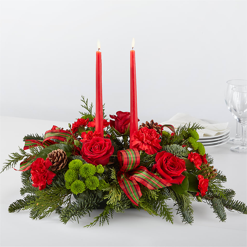 By the Candlelight Centerpiece – MR K'S FLOWERS, Littleton CO