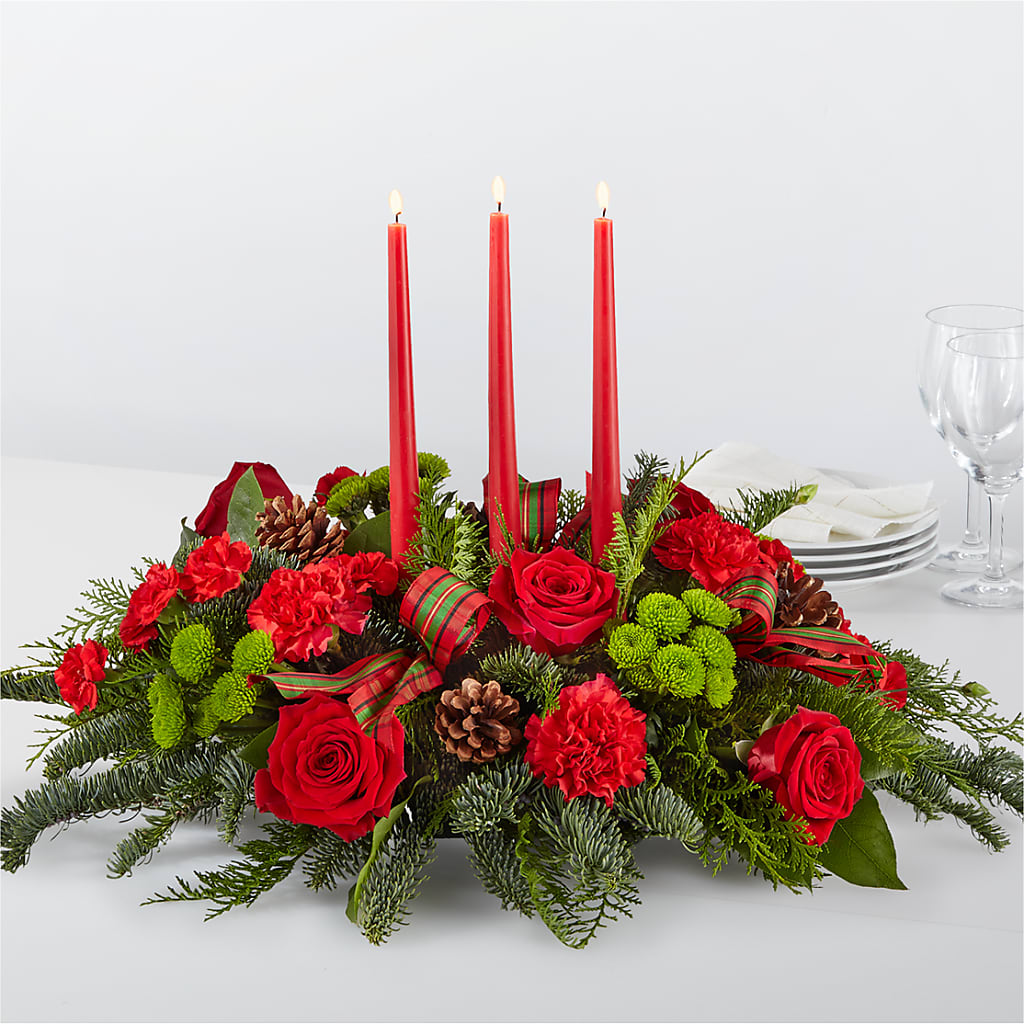 By the Candlelight Centerpiece – MR K'S FLOWERS, Littleton CO
