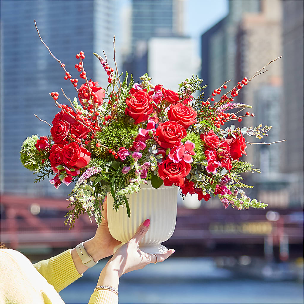 Big Red Bow Bouquet – MR K'S FLOWERS, Littleton CO