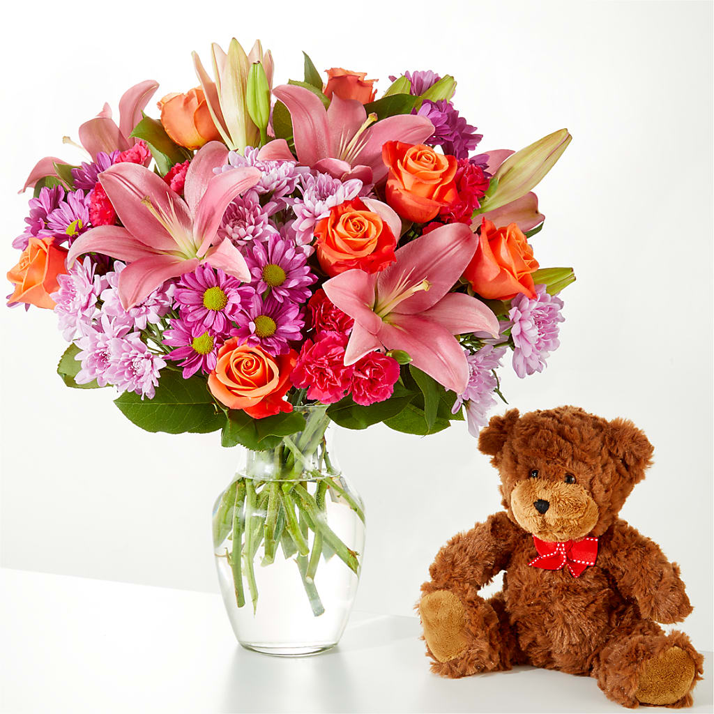 One and Only Bouquet and Bear Bundle – MR K'S FLOWERS, Littleton CO