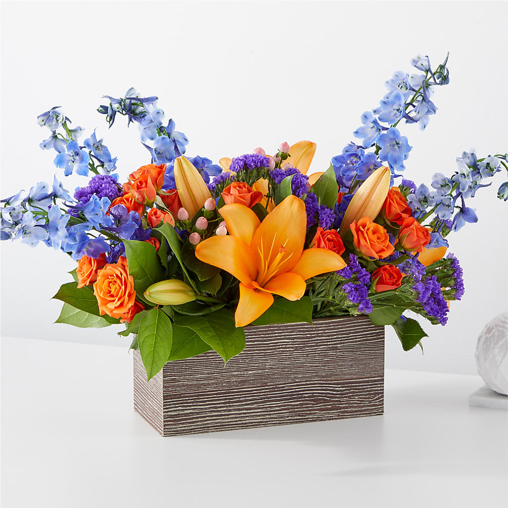 Radiant Citrus Box Bouquet – MR K'S FLOWERS, Littleton CO