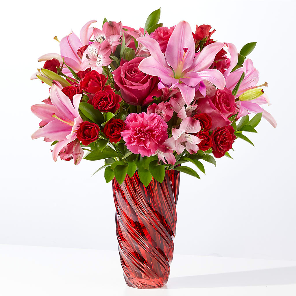 In Love Bouquet with Luxe Swirl Vase – MR K'S FLOWERS, Littleton CO