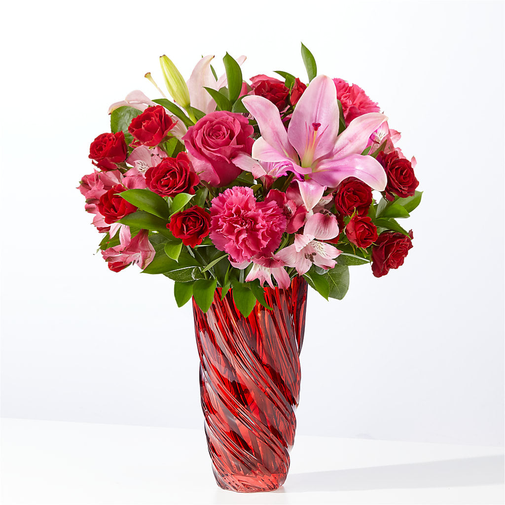 In Love Bouquet with Luxe Swirl Vase – MR K'S FLOWERS, Littleton CO