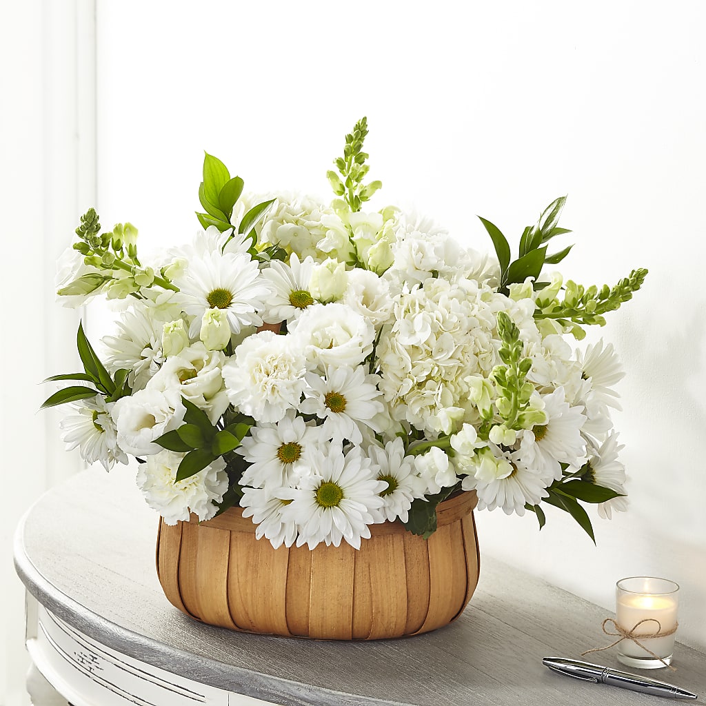 Pure Ivory Basket – MR K'S FLOWERS, Littleton CO