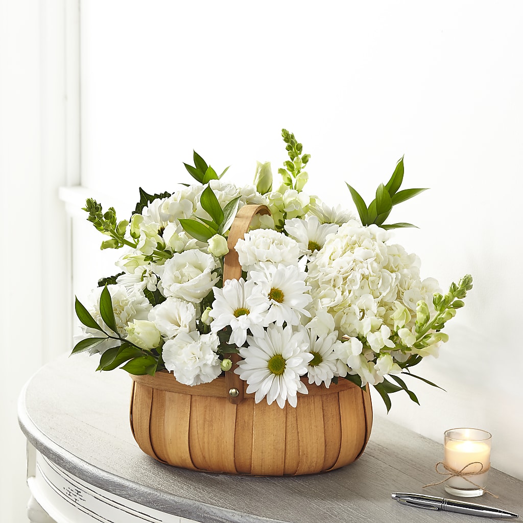 Pure Ivory Basket – MR K'S FLOWERS, Littleton CO