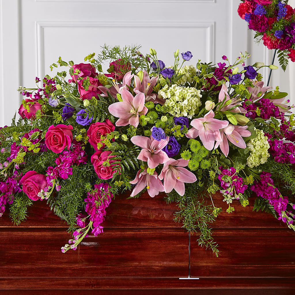 Radiant Tribute Casket Spray – MR K'S FLOWERS, Littleton CO