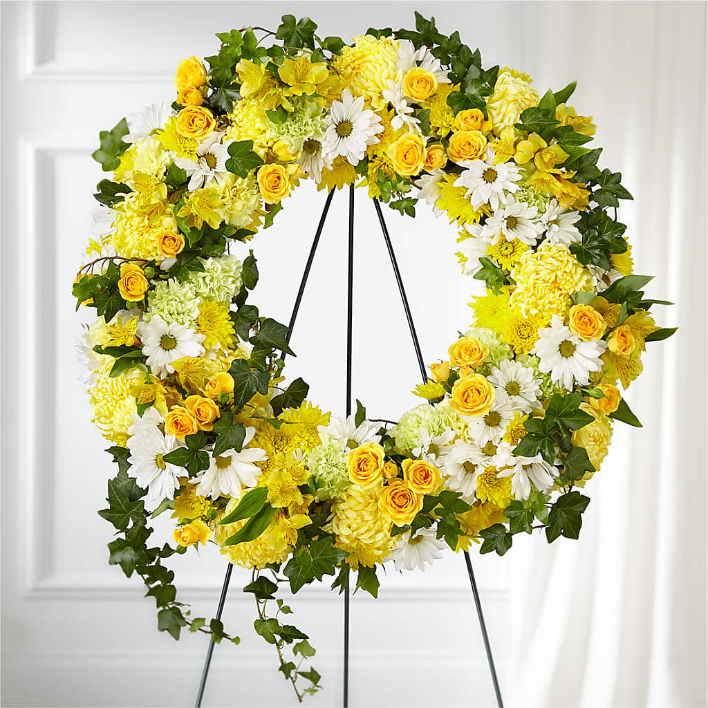 Golden Remembrance Wreath – MR K'S FLOWERS, Littleton CO