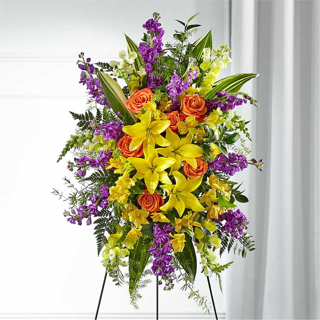 Thoughtful Prayers Standing Spray – MR K'S FLOWERS, Littleton CO