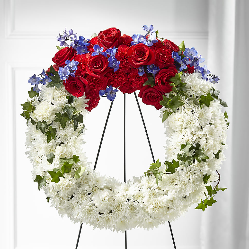 Patriotic Passion Wreath – MR K'S FLOWERS, Littleton CO