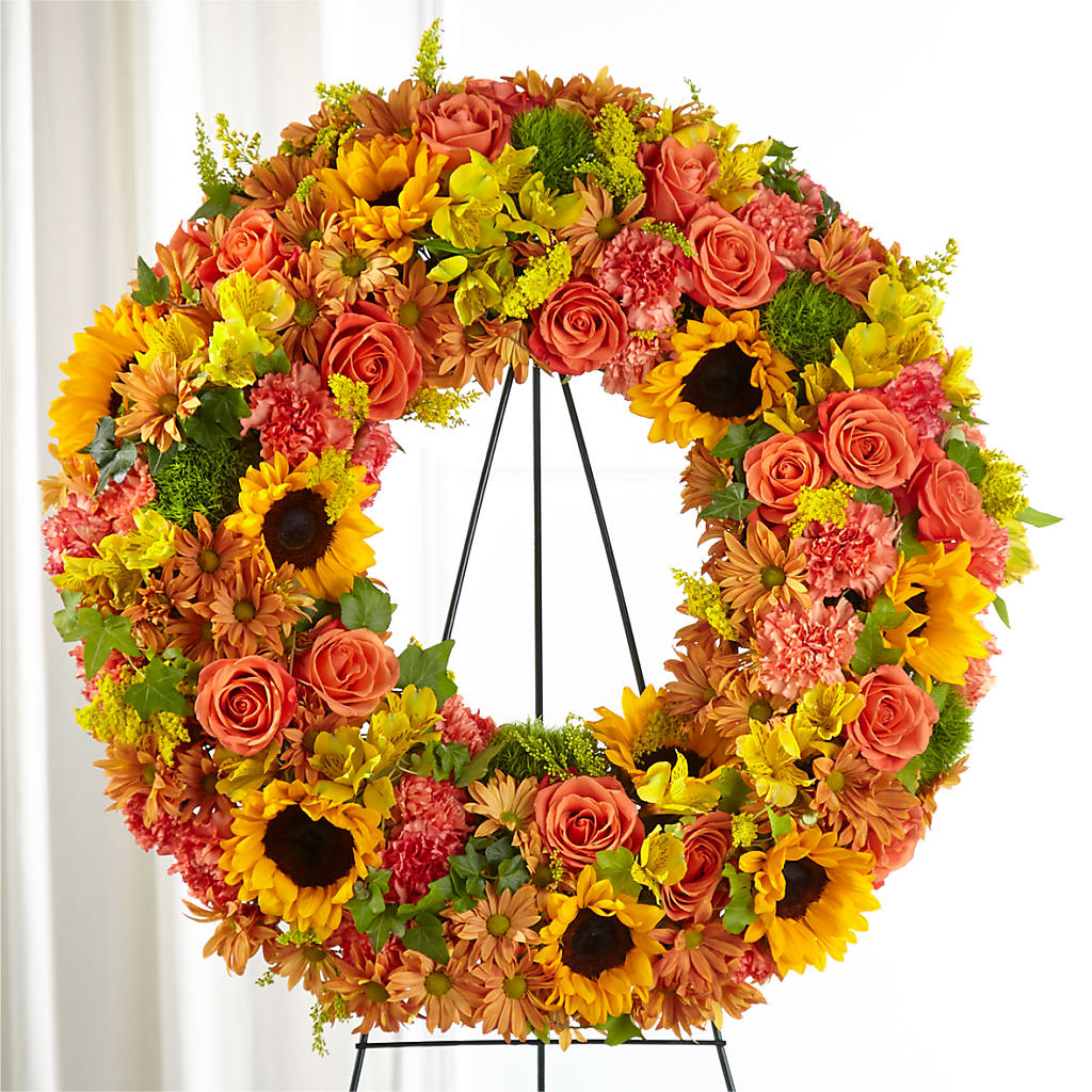 Autumnal Memories Wreath (Standard) – MR K'S FLOWERS, Littleton CO