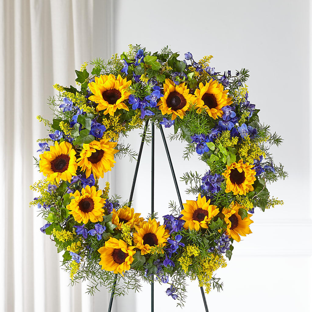 Bright Rays Wreath – MR K'S FLOWERS, Littleton CO