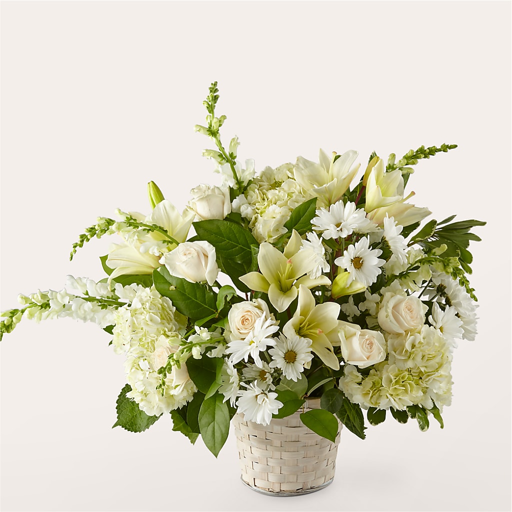 Ivory Elegance Floral Basket – MR K'S FLOWERS, Littleton CO
