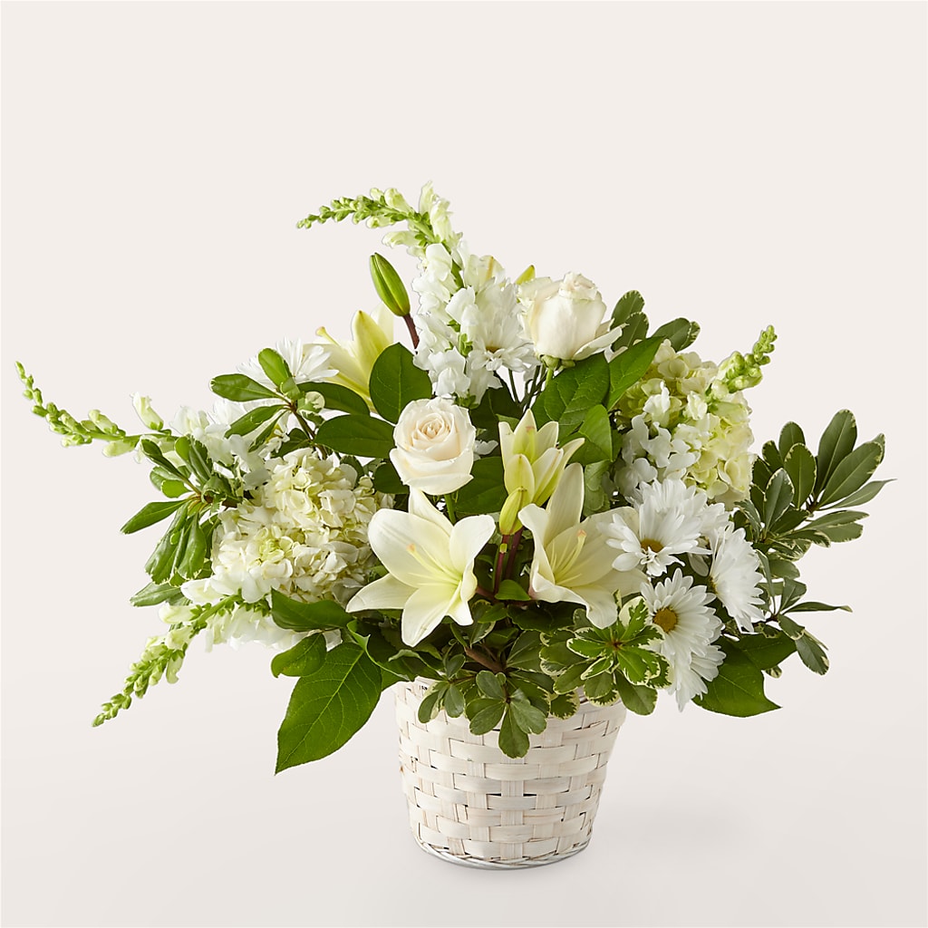 Ivory Elegance Floral Basket – MR K'S FLOWERS, Littleton CO