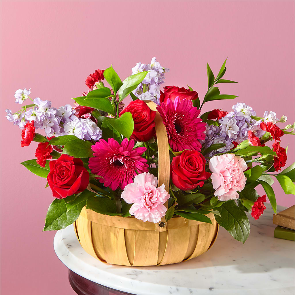 Pink Picnic Basket – MR K'S FLOWERS, Littleton CO