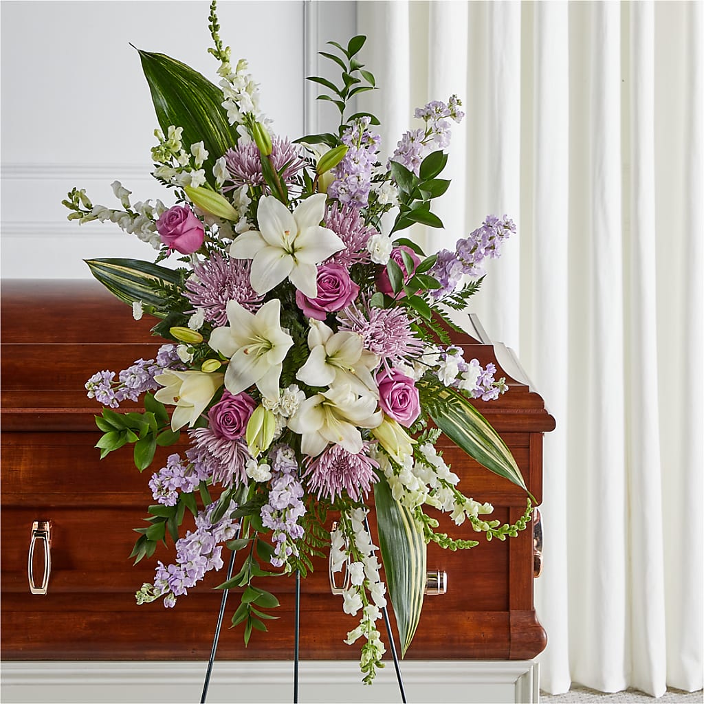 Grateful Hearts Standing Spray – MR K'S FLOWERS, Littleton CO