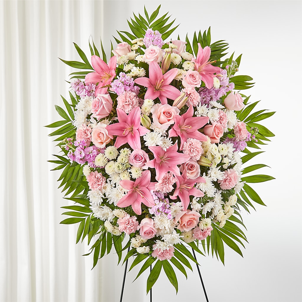 Offering Solace Standing Spray – MR K'S FLOWERS, Littleton CO