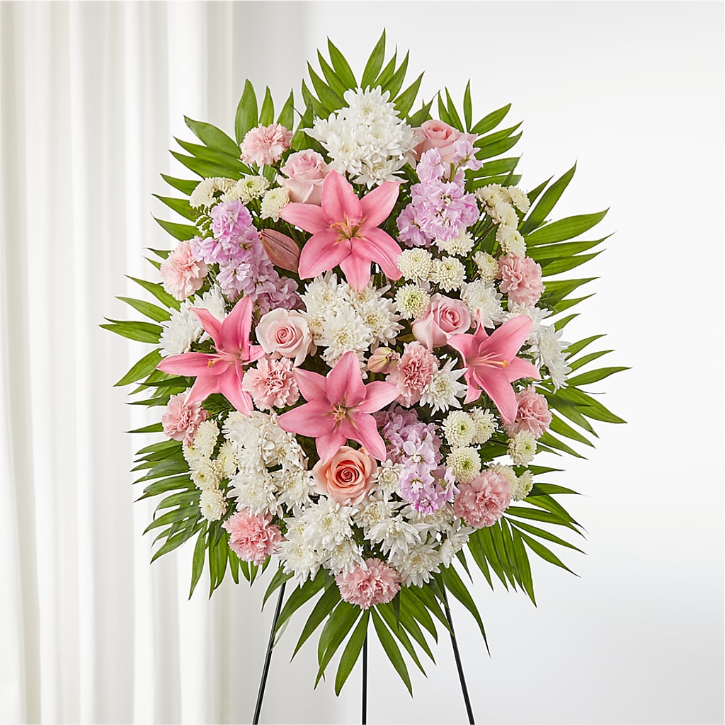 Offering Solace Standing Spray – MR K'S FLOWERS, Littleton CO