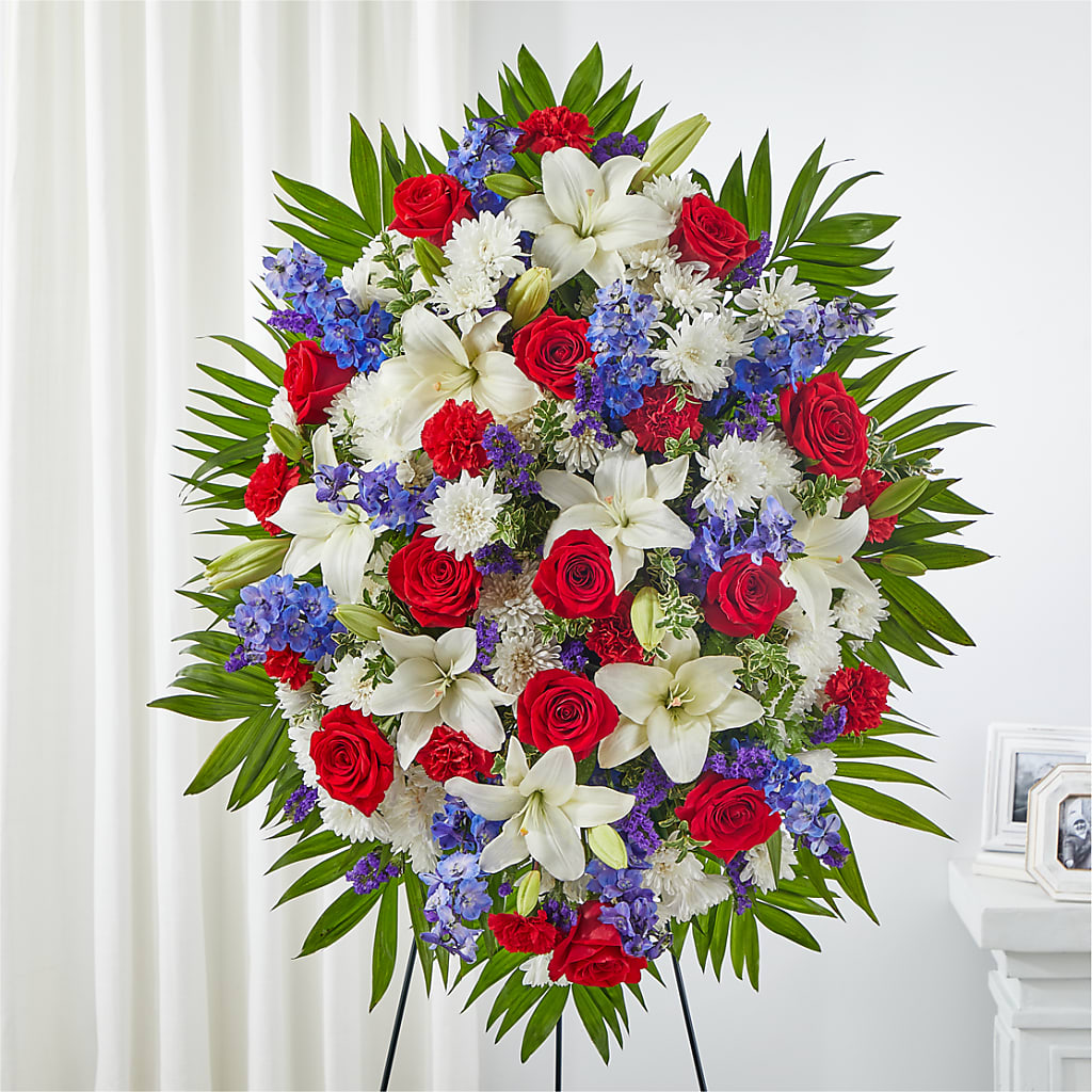 Cherished Service Standing Spray – MR K'S FLOWERS, Littleton CO