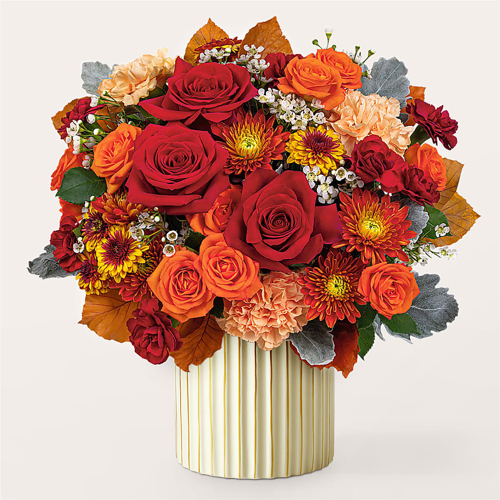 Merlot Bouquet with Ivory Vase – MR K'S FLOWERS, Littleton CO