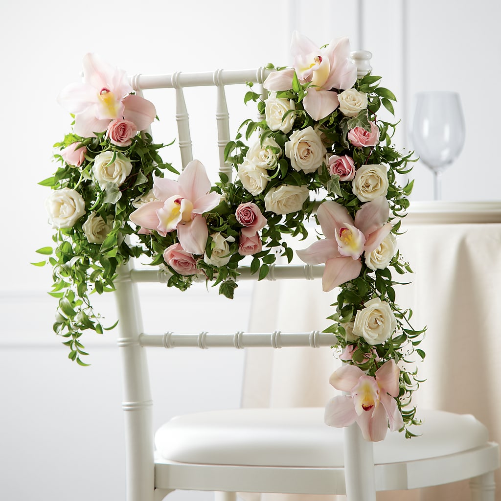 Orchid Rose Chair Décor – MR K'S FLOWERS, Littleton CO