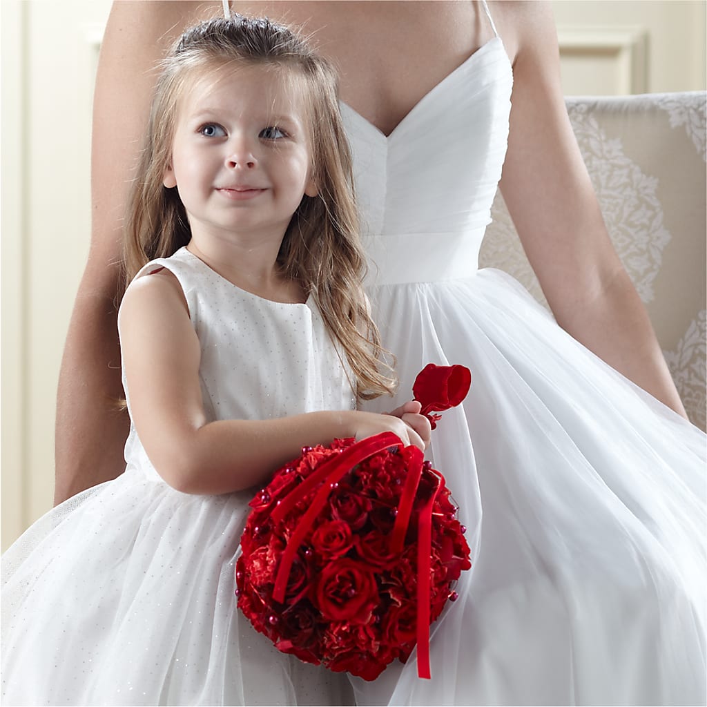 Pure at Heart Flower Girl Arrangement – MR K'S FLOWERS, Littleton CO