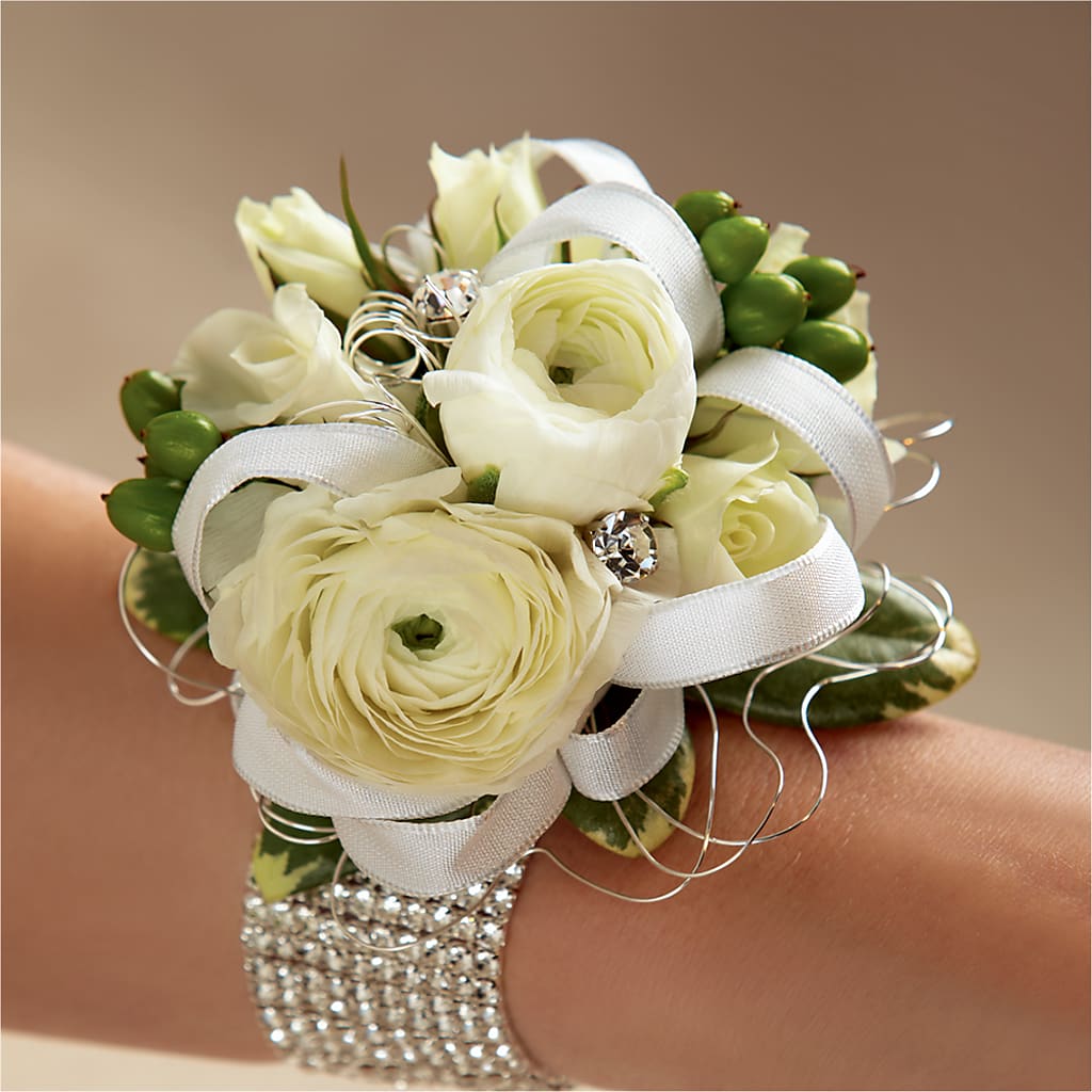 White Wedding Corsage – MR K'S FLOWERS, Littleton CO