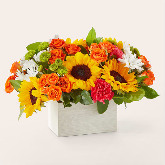 Sun-drenched Blooms Box Bouquet – MR K'S FLOWERS, Littleton CO