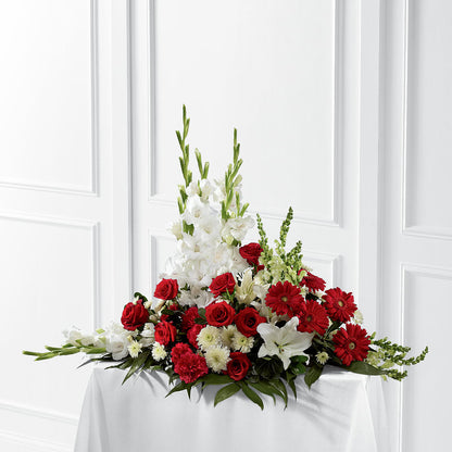 Crimson & White Arrangement – MR K'S FLOWERS, Littleton CO