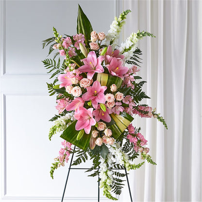 Elegant Embrace Standing Spray – MR K'S FLOWERS, Littleton CO