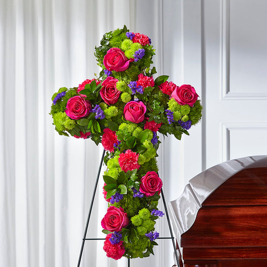 Tribute Rose Floral Cross – MR K'S FLOWERS, Littleton CO