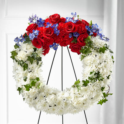 Patriotic Passion Wreath – MR K'S FLOWERS, Littleton CO