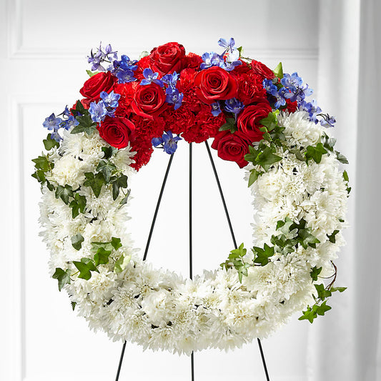 Patriotic Passion Wreath – MR K'S FLOWERS, Littleton CO