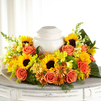 Faithful Sunflower Cremation Adornment – MR K'S FLOWERS, Littleton CO