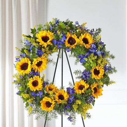 Bright Rays Wreath – MR K'S FLOWERS, Littleton CO
