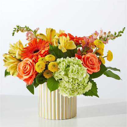 Autumn Sunshine Bouquet with Ivory Vase – MR K'S FLOWERS, Littleton CO