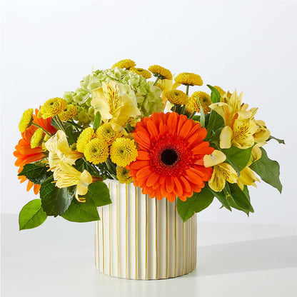 Autumn Sunshine Bouquet with Ivory Vase – MR K'S FLOWERS, Littleton CO