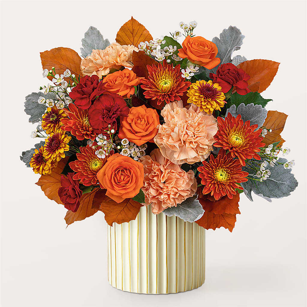 Merlot Bouquet with Ivory Vase – MR K'S FLOWERS, Littleton CO