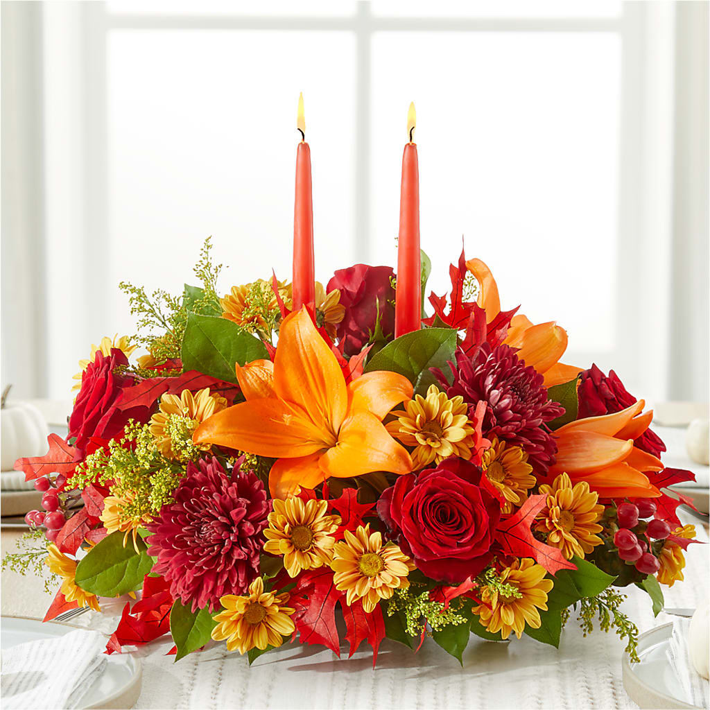 Autumn's Embrace Centerpiece – MR K'S FLOWERS, Littleton CO