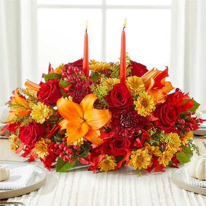 Autumn's Embrace Centerpiece – MR K'S FLOWERS, Littleton CO