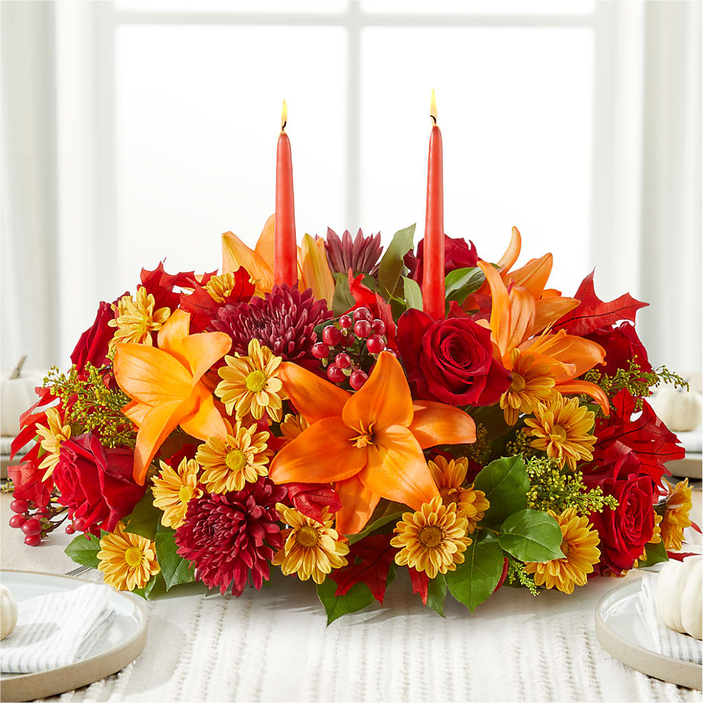 Autumn's Embrace Centerpiece – MR K'S FLOWERS, Littleton CO