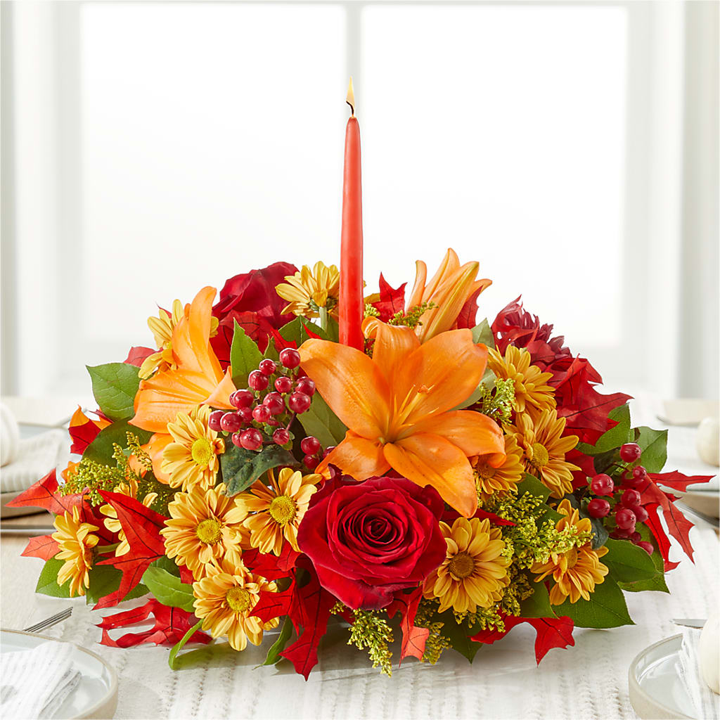 Autumn's Embrace Centerpiece – MR K'S FLOWERS, Littleton CO