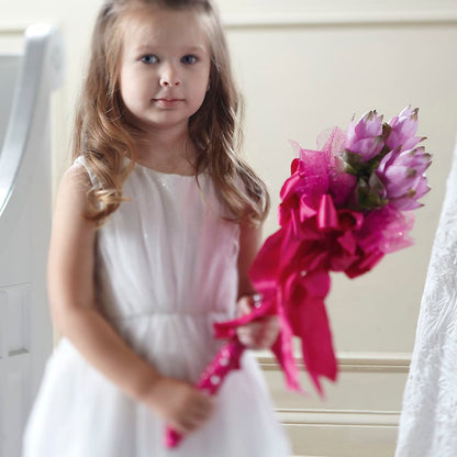 Sparkle Pink Flower Girl Bouquet – MR K'S FLOWERS, Littleton CO